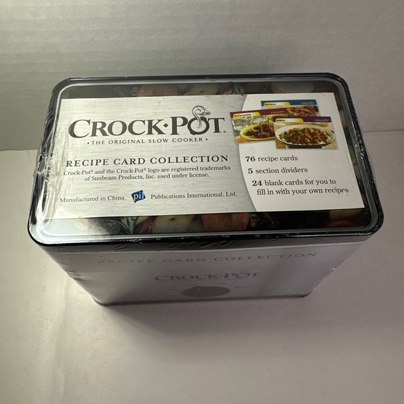 Crock Pot Recipe Box with Recipe Cards - Picture 2 of 9